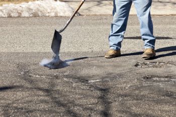 Pothole Filling in Riverside, California by Superior Paving